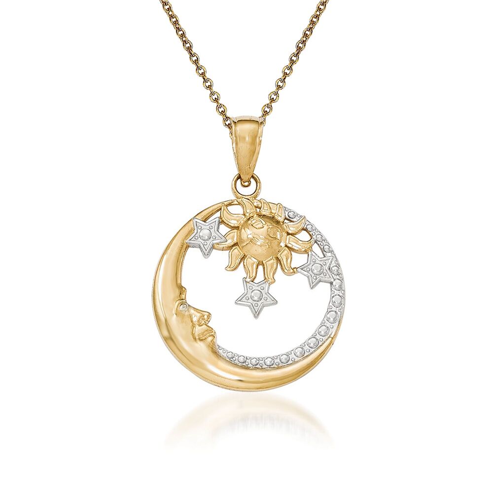 Sun and moon necklace